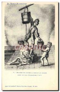 Old Postcard Old Cures Plombieres Manner of giving the shower the patient out...