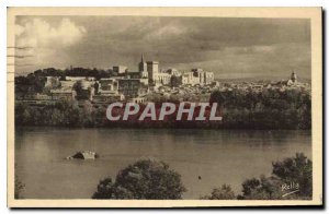 Old Postcard Avignon Overview of the city the Palais des Papes the Rocher des...