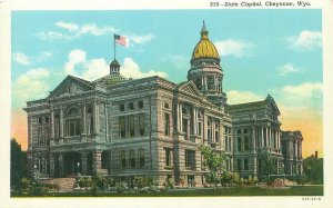 Postcard Cheyenne Wyoming Capitol Bldg With Dome, WB Unused