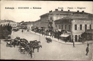 Kolomea Kolomyya Ukraine Market Square Rynek Ringplatz Vintage Postcard