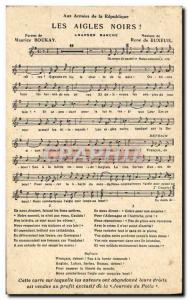 Old Postcard The Black Eagles Boukay Maurice Rene Buxeuil Raptor