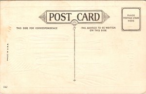 Easter Postcard He Is Risen People Figures Praying to Angel Jesus