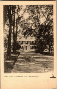 Dorothy Quincy Homestead, Quincy MA Vintage Postcard A77