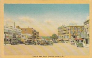 Maine Lewiston View Of Main Street Dexter Press