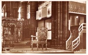 uk4341 throne and royal gallery  westminster abbey london real photo   uk