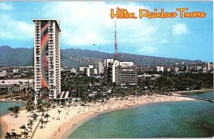 Postcard TOWER SCENE Waikiki Hawaii HI AI9832