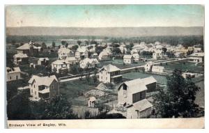 Early 1900s Bird's-Eye View of Bagley, WI Postcard *5J14