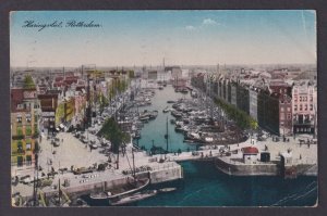 Vintage Postcard Netherlands Rotterdam Haringvliet