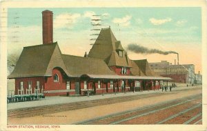 Keokuk Iowa Union  Depot Train Station 1916 WB Postcard