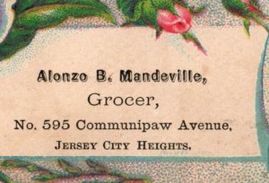 1880s Alonzo B. Mandeville Grocer Fab! P80