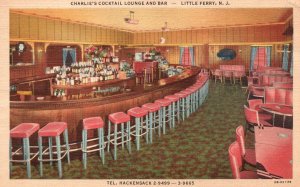 Vintage Postcard Oldest Charlie's Cocktail Lounge & Bar Little Ferry New Jersey