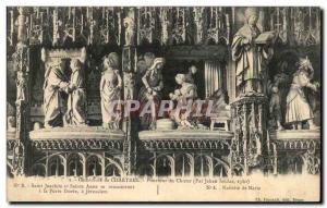 Old Postcard Chartres Cathedrale Circumference of the Nativity of Mary Choir