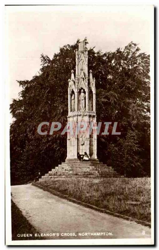 Postcard Old Queen Eleanor Cross Northampton