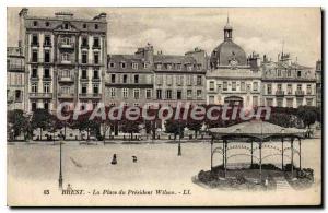 Postcard Old Brest instead of President Wilson