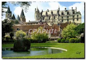 Modern Postcard Loches in Touraine The Chateau and the Collegial