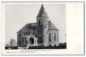 c1905 Gale Memorial Library Laconia New Hampshire NH Antique Postcard