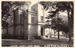 Black River Wisconsin Jackson Court House Real Photo Antique Postcard K45021