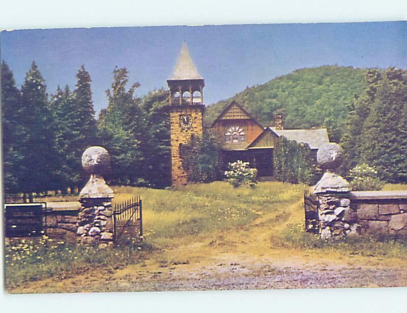 Unused Pre-1980 CHURCH SCENE Adirondacks - Lake George New York NY G3350