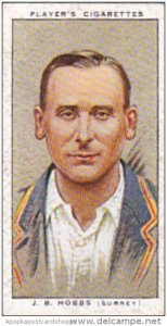 Player Vintage Cigarette Card Cricketers 1934 No 12 J B Hobbs