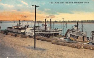 Memphis Tennessee The Levee from the Bluff Vintage Postcard AA56709