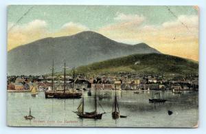 Postcard Tasmania Hobart from the Harbour c1915 View  K11