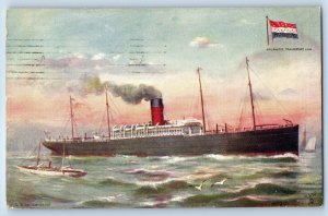 SS Minnehaha Atlantic Transport Line Celebrated Liners Tuck Brooklyn NY Postcard