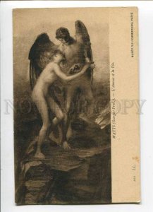 3029772 NUDE Winged ANGEL & Nymph. By WATTS vintage PC