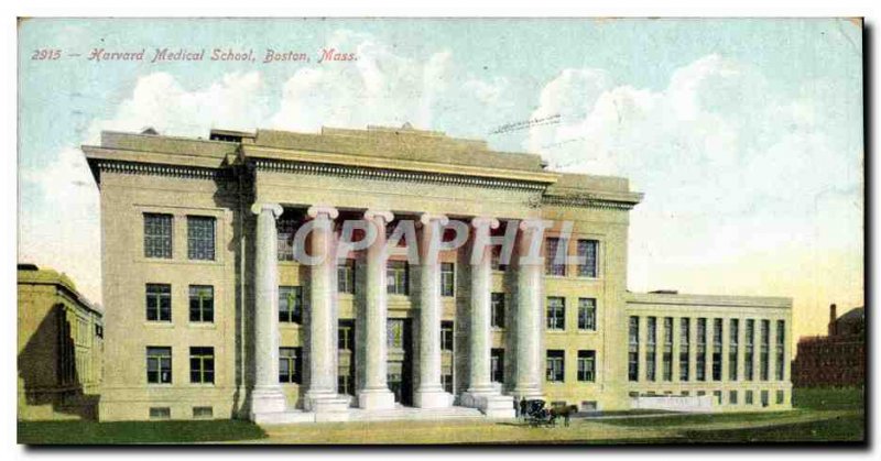 Old Postcard Harvard Medical School Boston Mass