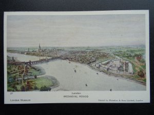 History of London Set MEDIAEVAL PERIOD c1905 Postcard by Oxford University Press