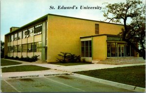 Postcard TX Austin St. Edward's University Science Hall by Lloyd Lane 1970s S59
