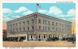 J16/ Twin Falls Idaho Postcard c1920s Oregon Trail Rogerson Hotel  206