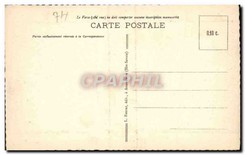 Old Postcard Annecy Entree Harbor Boat