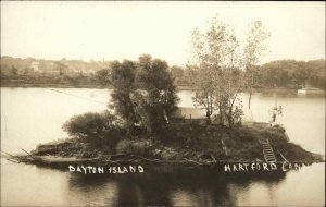 Hartford Connecticut CT Dayton Island Real Photo Vintage Postcard