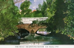 The Moat Headstone Manor Harrow Middlesex Painting Postcard