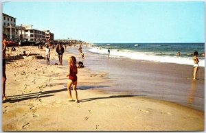 VINTAGE POSTCARD FOOTPRINTS ON THE SANDS OF TIME AT OCEAN CITY MARYLAND 1970s