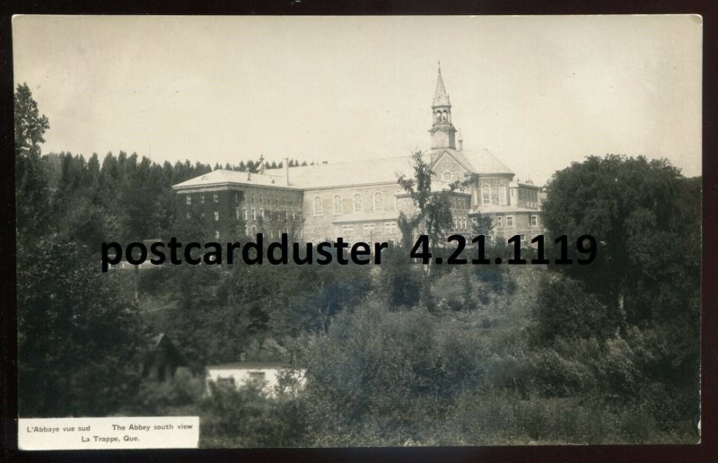 h5093 - LA TRAPPE Quebec 1930s The Abbey South View. Real Photo Postcard