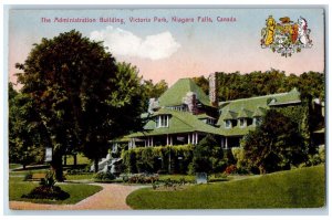 1935 The Administration Building Victoria Park Niagara Falls Canada Postcard 