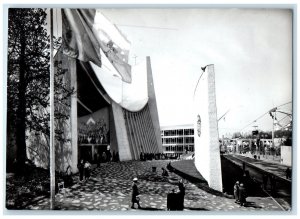 1958 Wall Showing in The Church Brussels Belgium Expo RPPC Photo Postcard