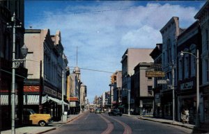 Charleston South Carolina SC King Street Classic 1950s Cars Vintage Postcard