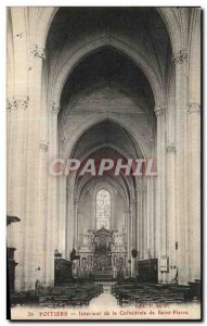 Old Postcard Poitiers Interior Of The Cathedral Of Saint Pierre