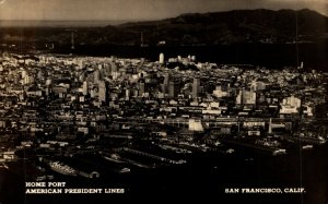 USA Home Port American President Lines San Francisco California RPPC 08.62