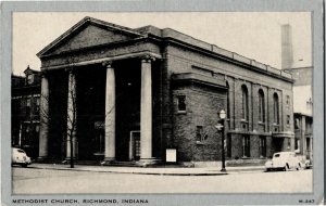 View of Methodist Church, Richmond IN Vintage Postcard K39