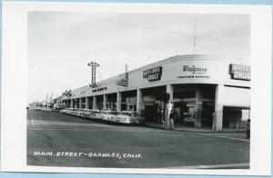 CA - Brawley, Main Street, 1950's  *RPPC