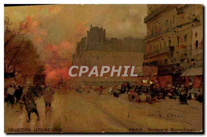 Old Postcard Fantasy Illustrator Luir Luigi Paris Boulevard Rochechouart