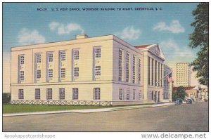 South Carolina Greenville U S Post Office Woodside Building To Right