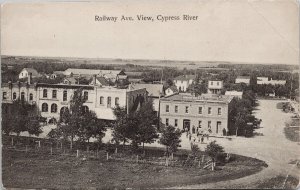 Cypress River Manitoba Railway Ave Union Hotel MB Scarce Postcard H55 *as is