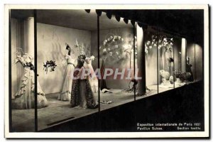 Old Postcard Paris 1937 International Exhibition Swiss Pavilion textile section