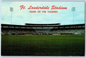 Fort Lauderdale Florida Postcard Fort Lauderdale Stadium Baseball Yankees 1967