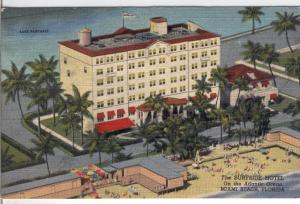 FL   MIAMI BEACH   THE SURFSIDE HOTEL  linen postcard
