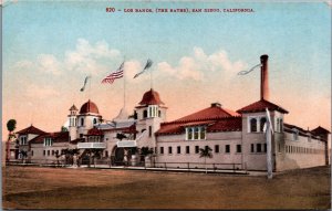 Los Banos (The Baths) San Diego California Vintage Postcard C052